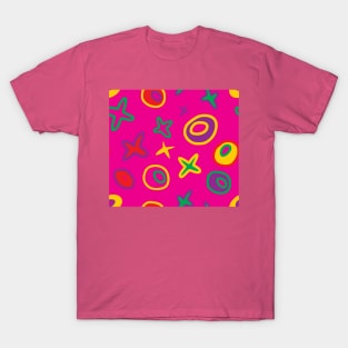 Pink Y2K Fish Stars Tiny Donuts Foodie T-Shirt